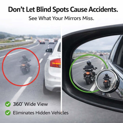 360° Wide View Blind Spot Mirror (2 pcs)