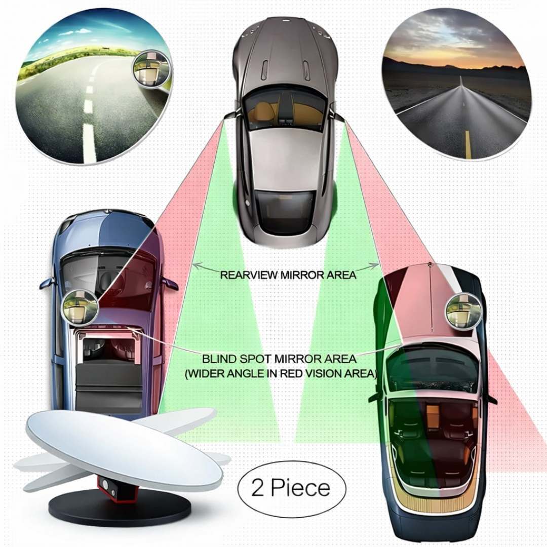 360° Wide View Blind Spot Mirror (2 pcs)