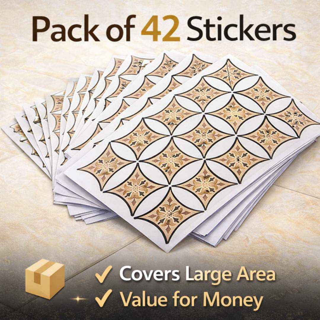 Self Adhesive PVC Diagonal Sticker Pack of 42