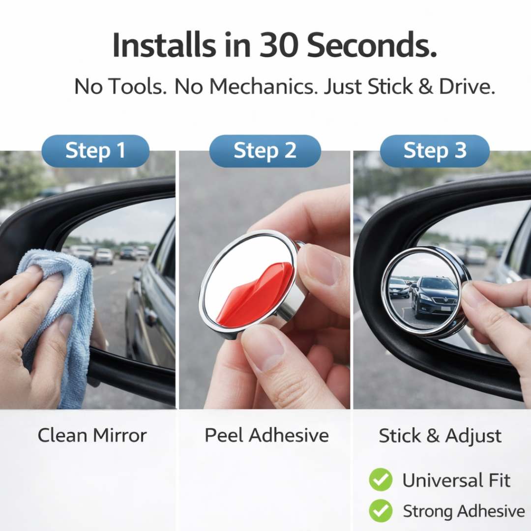 360° Wide View Blind Spot Mirror (2 pcs)