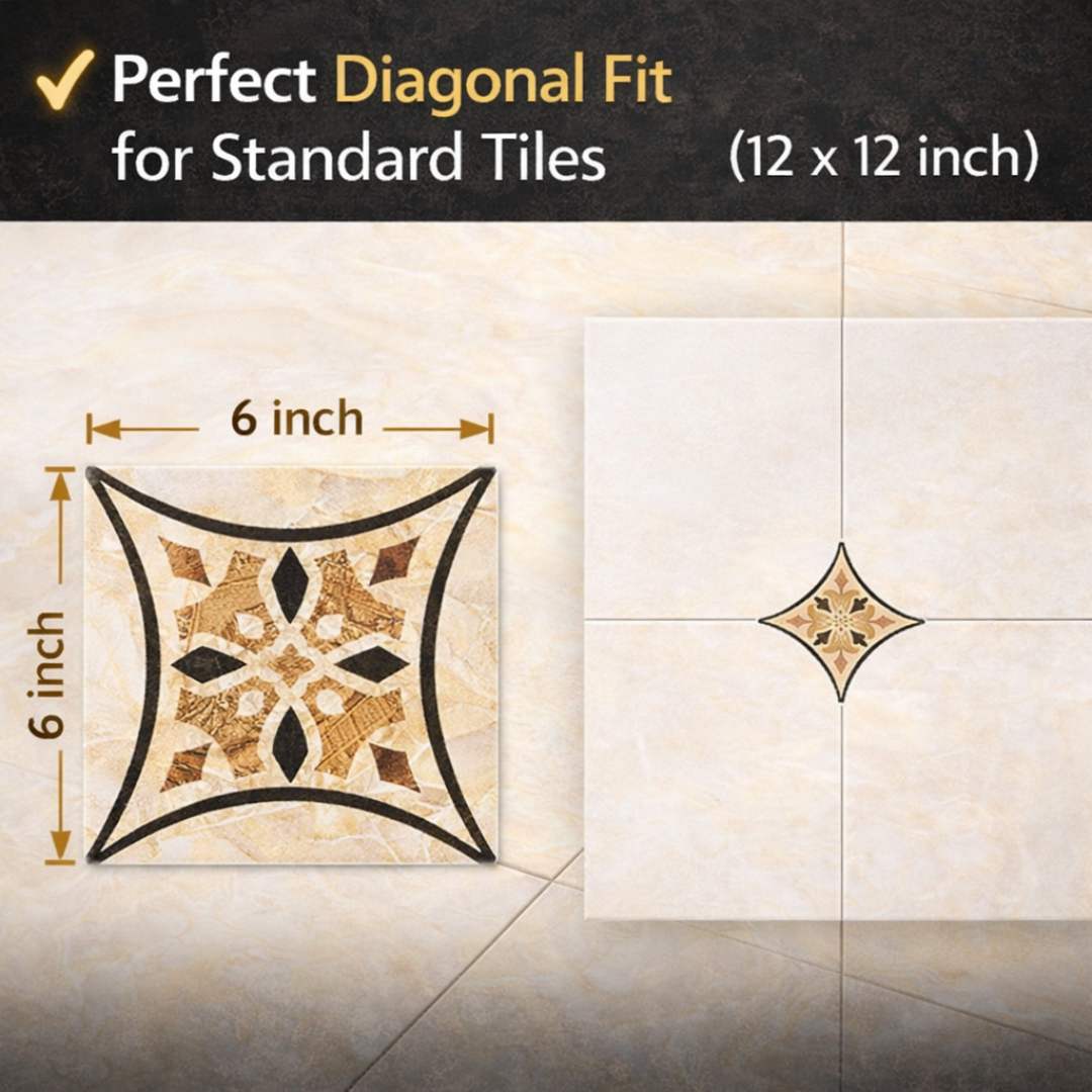 Self Adhesive PVC Diagonal Sticker Pack of 42