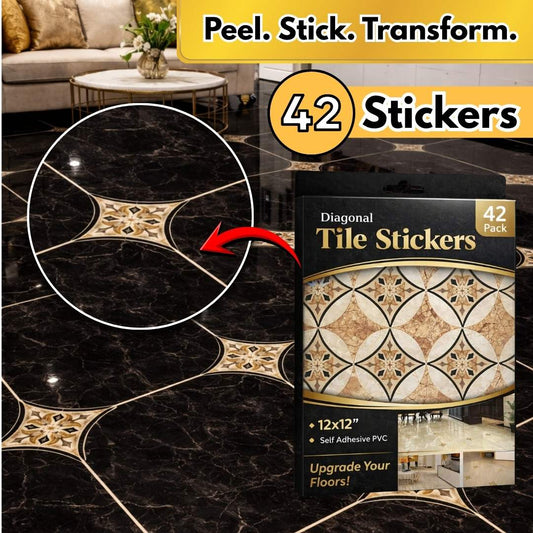 Self Adhesive PVC Diagonal Sticker Pack of 42